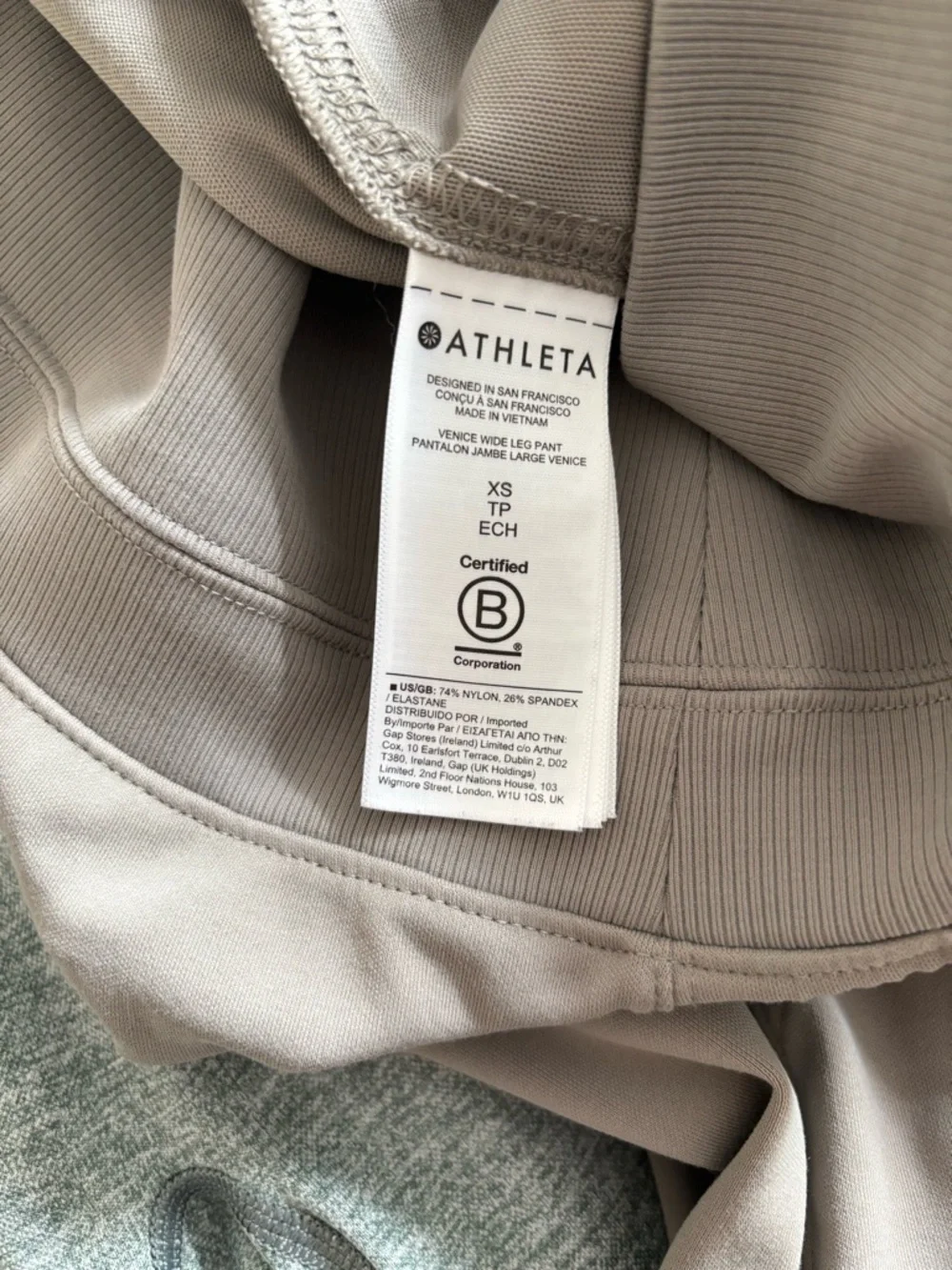Athleta Dark Taupe Grey Venice High Rise Wide Leg Elastic Waist Pant Size XS - Picture 12 of 12